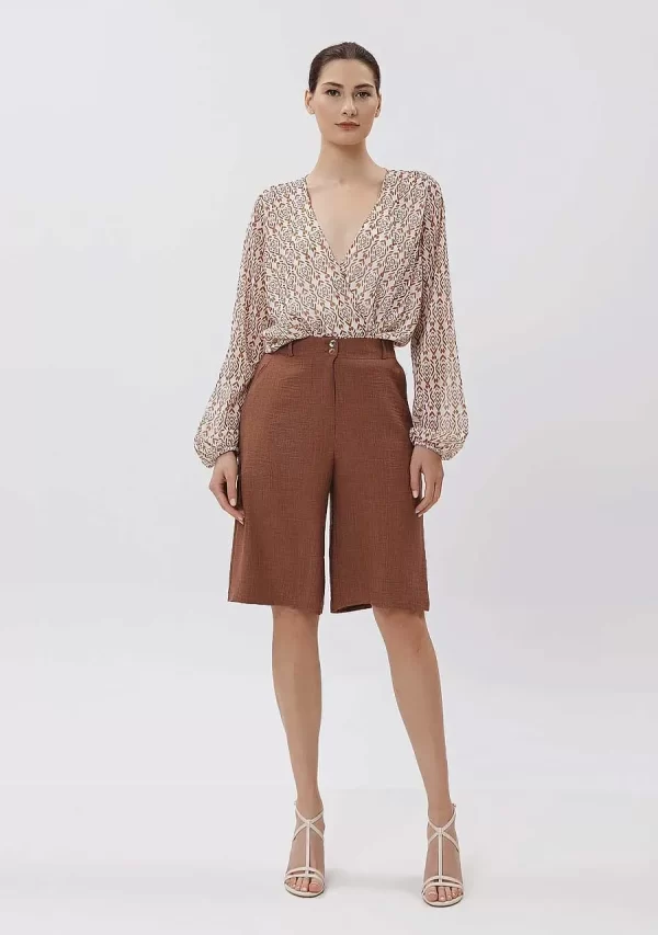 Βερμούδα Τύπου Λινό Με Λάστιχο