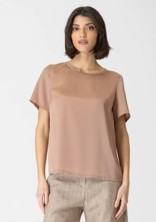 Μπλούζα Σατέν Κοντομάνικη