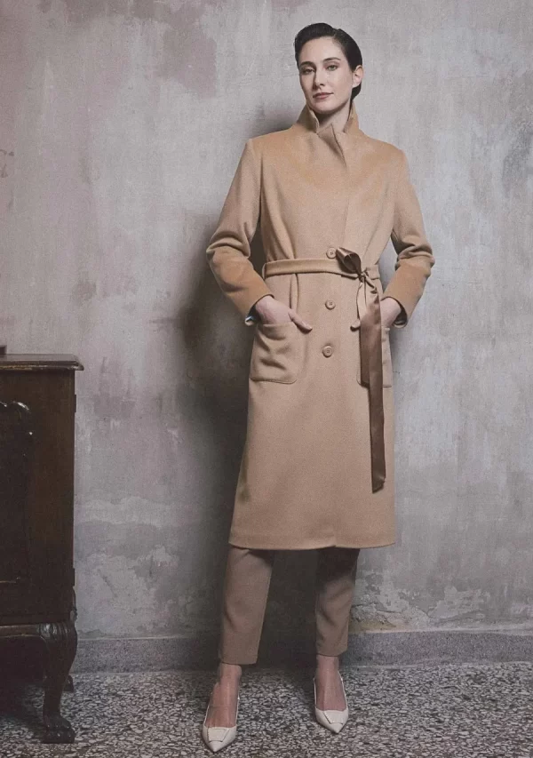 Παλτό Βελούρ Διαγωνάλ Μακρύ