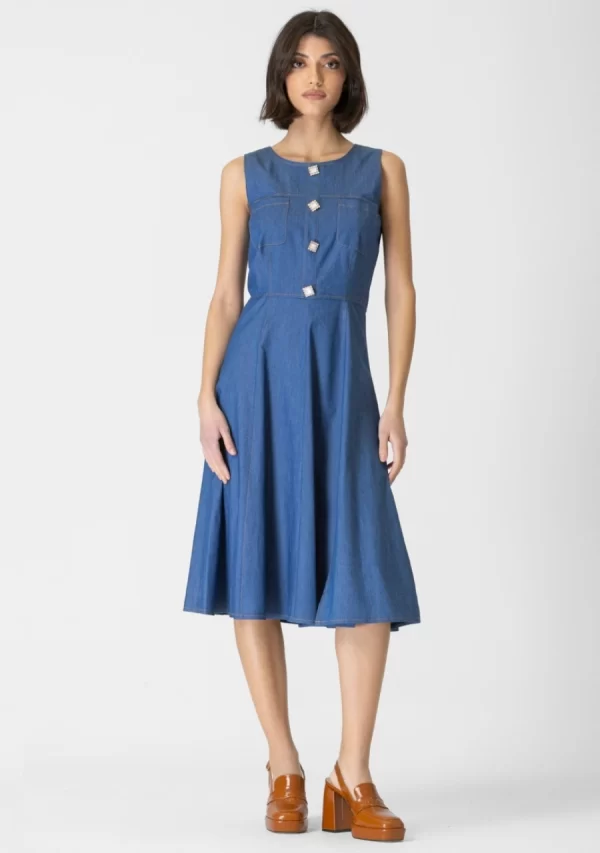 Φόρεμα Jean Κλός με Τσέπες