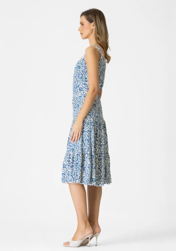 Φόρεμα Αμάνικο Εμπριμέ