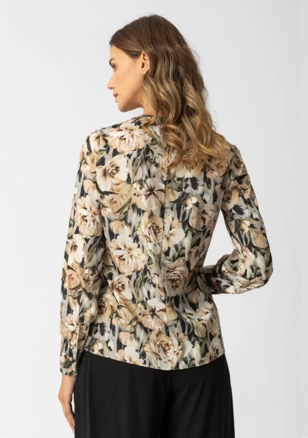 Μπλουζα Floral Διαγωναλ Σατεν Γυναικεια
