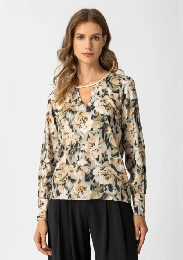 Μπλούζα Floral Διαγωνάλ