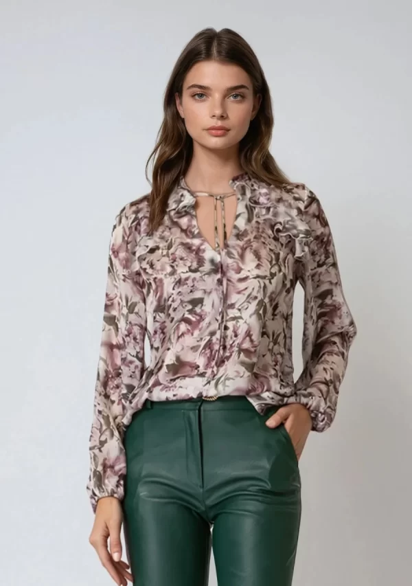 Μπλούζα Μουσελίνα με Δέσιμο