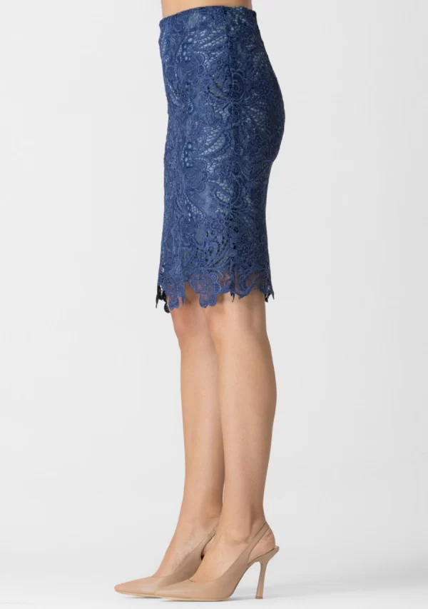 Φούστα με Δαντέλα Γυμαικεία Ίσια