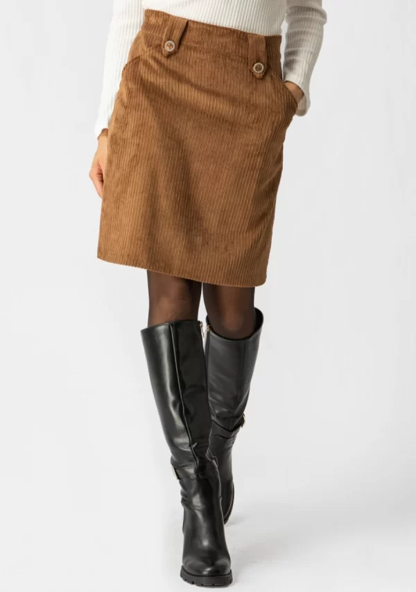 Φούστα Κοτλέ Ίσια Γυναικεία